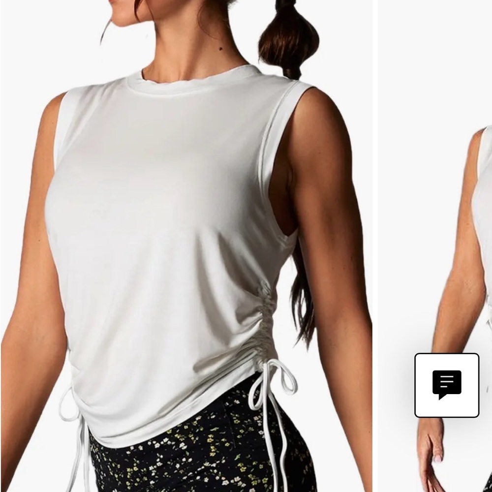 TAVI - Crop Side Tie Tank - Coconut - NWT